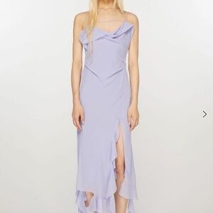 Acne Studios Lilac Purple Ruffle Strap Dress BRAND NEW